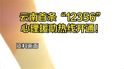 云南首条“12356”心理援助热线开通！