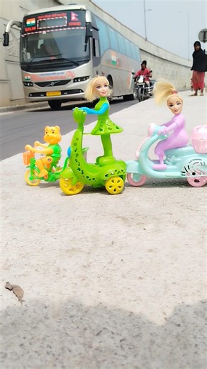 Remote Control Scooty Girl And Monkey Scooter Unboxing And Testing Short ||