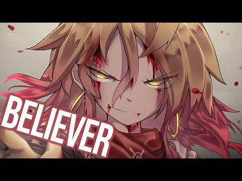 Nightcore - Imagine Dragons - Believer (Lyrics) (Fairlane Cover)