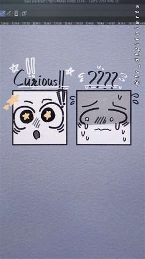 Chibi Expressions: Curious!! VS ??? 🥲 #digitalart #shorts #drawing #art #digitaldrawing