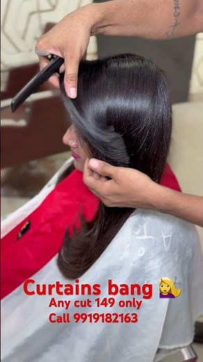Curtains bang hair cut only 149 any cut call 9919182163 #haircut #hairstyle #hair #beauty #haircare