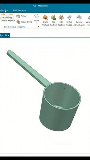 Spoon design in Siemens Nx surface modeling |Siemens Nx Surface tutorial #siemensnx #cad #shorts #3d