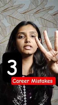 3 Career Mistakes #careergrowth #careerskills #career