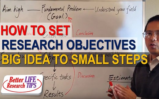 如何找到一个好的研究目标 How to set research objectives. Big idea and small steps