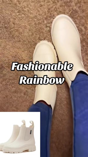 Women's Fashionable Waterproof Non-slip Rain Boots, Casual Comfortable Slip-on Rain Boots for Outdoor, Perfect for Students and Outdoor Sports, Waterproof Wellington Boots#rainbootsforwomen #boots