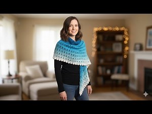 Left-handed crochet shawl tutorial @AlextitiaTutoCrochet