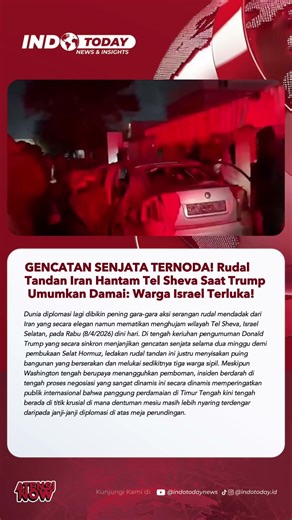 Rudal Tandan Iran Hantam Tel Sheva Saat Trump Umumkan Damai: Warga Israel Terluka!