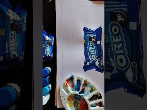 Realistic object drawing tutorial.How to draw oreo biscuit 🍪 tutorial 