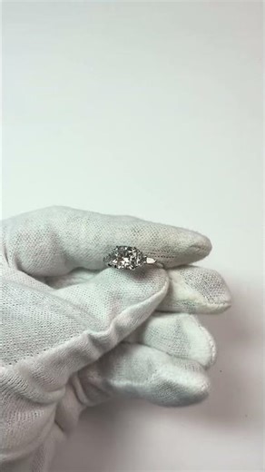 3 Ct Cushion Cut Half Moons Baguette Natural Earth Mined Diamond Ring Excellent Cut