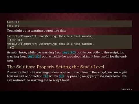 How to Correctly Reference the File When Printing a Warning in Python