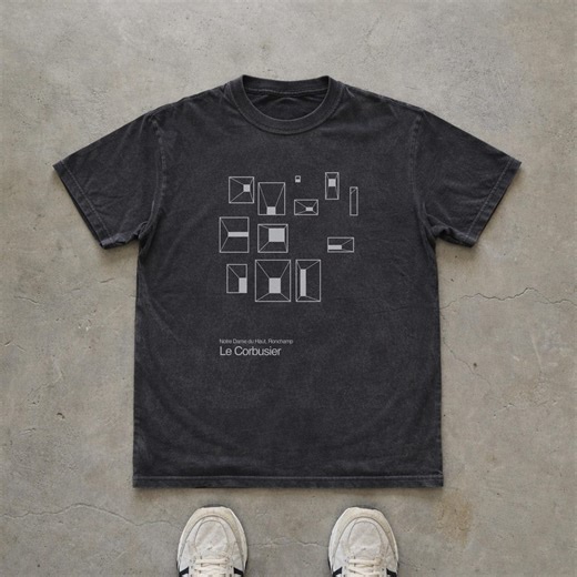 Le Corbusier Architecture T-shirt | Modernist Architectural Graphic Tee | Black & White Minimal Design - Etsy