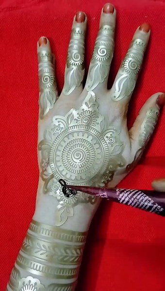 Full Hand Bridal Mehndi Stencil Designs
