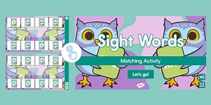 Kindergarten Sight Words Interactive Memory Game