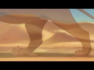 Simba & Pumbaa Running Through The Desert
