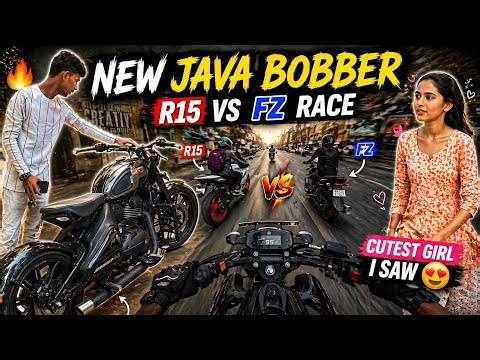New Java Bobber || Cutest Girl I saw 😍|| Drag Race