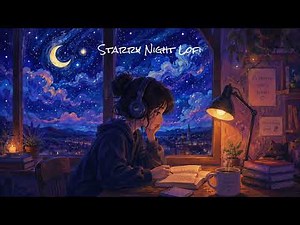 Starry Night Lofi 🌙 Relaxing Instrumental Music — Café Playlist | Work, Study & Relax