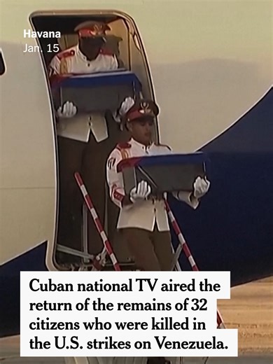 Cuba Honors 32 Citizens Killed in U.S. Strikes