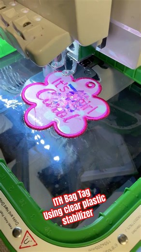 ITH Bag Tag using clear plastic stabilizer