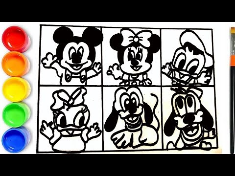 How To Draw Mickey Mouse Characters | Drawing And Coloring Mickey Mouse And His Friend |Mickey Mouse