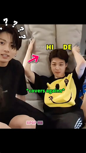 What Are Jimin and Taehyung Hiding Behind the Pillow? 🤭😂 #shorts #jimin #taehyung