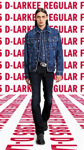 Discover the Denim Guide featuring the D-Larkee fit. Mid-rise with a straight, slightly tapered leg for clean lines and a sharp finish. An updated take on a classic silhouette made for the die-hard denim guy. #ForSuccessfulLiving | Diesel