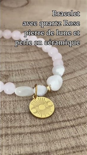 Bracelet Fête des Mères 💖 Quartz Rose & Pierre de Lune