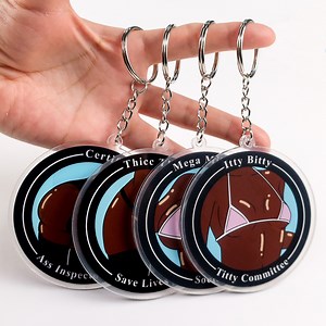 [Hot Item] Customa Acrylic Keychain Custom Printed Special Clear Holographic Acrylic Designer Keychain Charm Cartoon