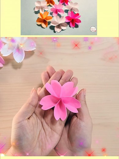 簡単折り紙で桜の花を作る方法