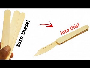 How To Make A Foldable Knife 🔪 With Popsticks| DIY AMAZING folding knife EASY to MAKE!