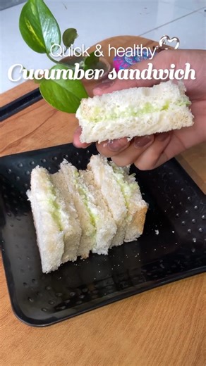 Healthy refreshing cucumber sandwich 🥪 😋