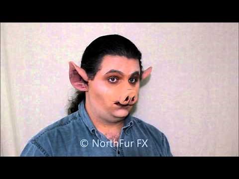 Foam Latex Pig Nose #2 Prosthetic Mask with Ears