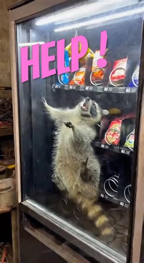 Raccoon Trapped in a Snack Machine?! Funniest “Aaaah!!” Ever 😂🍪