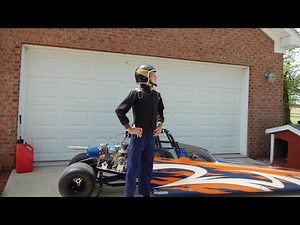 Firing the Jr. Dragster up and doing test hits in the driveway!!!