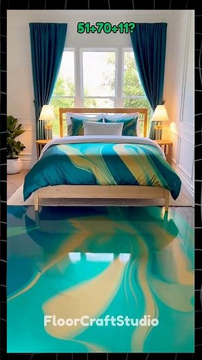 I Turned My Floor Into ART! 😱 Teal & Gold Epoxy Transformation