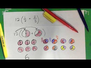 Apply the distributive property with fractions.