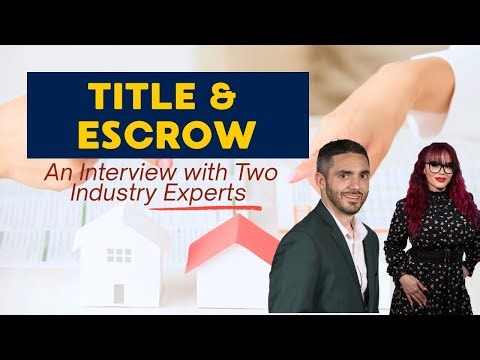 Title vs. Escrow Explained | Real Estate Q&A with The Title Pro & Escrow Expert Dusty