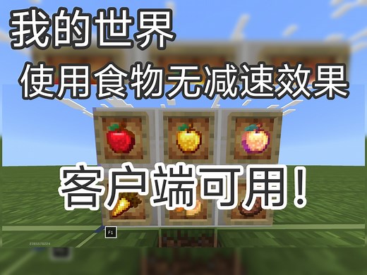 客户端可用！我的世界跑吃，食物无减速效果Food No Slow！本地文件运行！全网首发