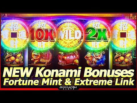 Fortune Mint and Quick Strike Extreme Link Slot Machine - NEW Konami Games! Last Spin Bonus BIG WIN!