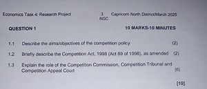 Economics Task 4: Research Project3Capricorn North District/M... | Filo