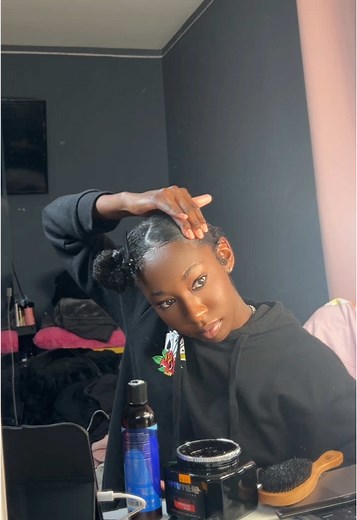 Slick Back Hair Tutorial for Type 4 Hair