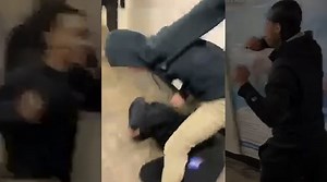 Washed Him: Dude Gets Rocked During A High School Hallway Fight!
