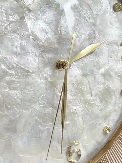 Warmly Life Large Wall Clock – Radiating Metal & Shell Design That Transforms Your Wall