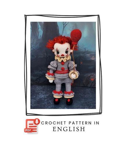 Scary Clown Doll Amigurumi Pattern PDF | Crochet Doll Pattern | Digital Download | English - Etsy