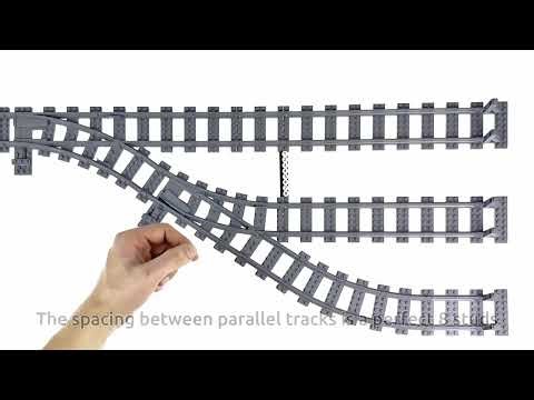 Trixbrix 3-Track Right Rail Yard R40 – Compatible with All LEGO City Trains
