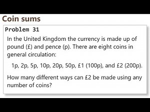 Project Euler: Problem 31 (C/C++)