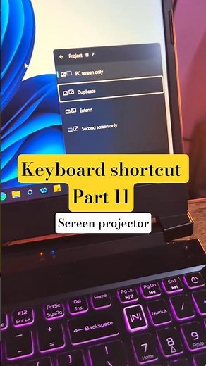 Screen Porjection Setting in Laptop🔥#acernitro5 #shortcutkey #windows11