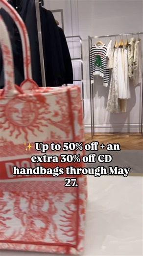 Your Online Personal Shopper on Instagram: "📍 Happening now at the CD Outlet – Woodbury Commons, NY ✨ Up to 50% off + an extra 30% off CD handbags through May 27. 🚨 If you’re not local a SA can assist with shipping directly to you. Comment “CD” for details and SA info. 👇"