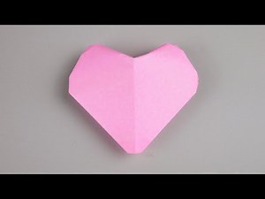 【簡単・可愛い折り紙】1枚の折り紙で作る立体ハートの折り方
