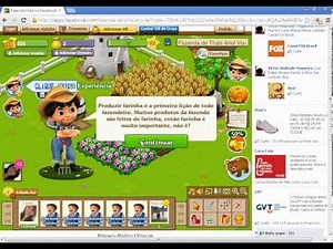 Jogando Fazenda Feliz no facebook