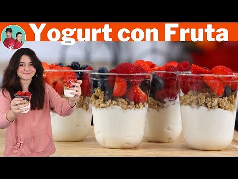 Yogurt con Fruta y Granola | un Postre Saludable y facil para el Antojo de algo Dulce |